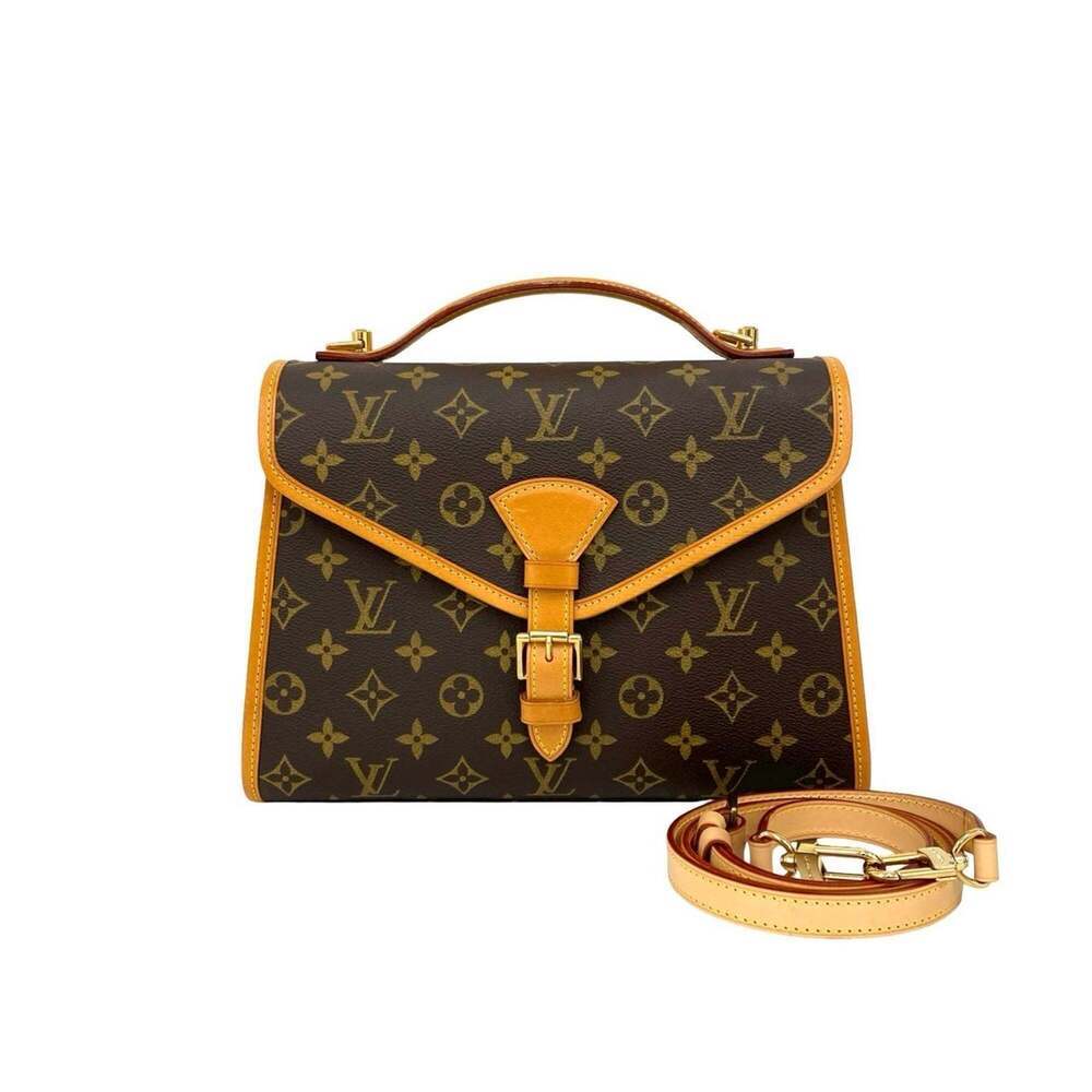LOUIS VUITTON Brown Monogram Leather Shoulder Bag